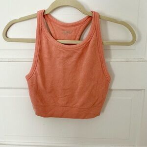 Old Navy Peach Ribbed Racerback Crop Tank